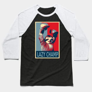 Boxing Sloth - Lazy Champion Baseball T-Shirt